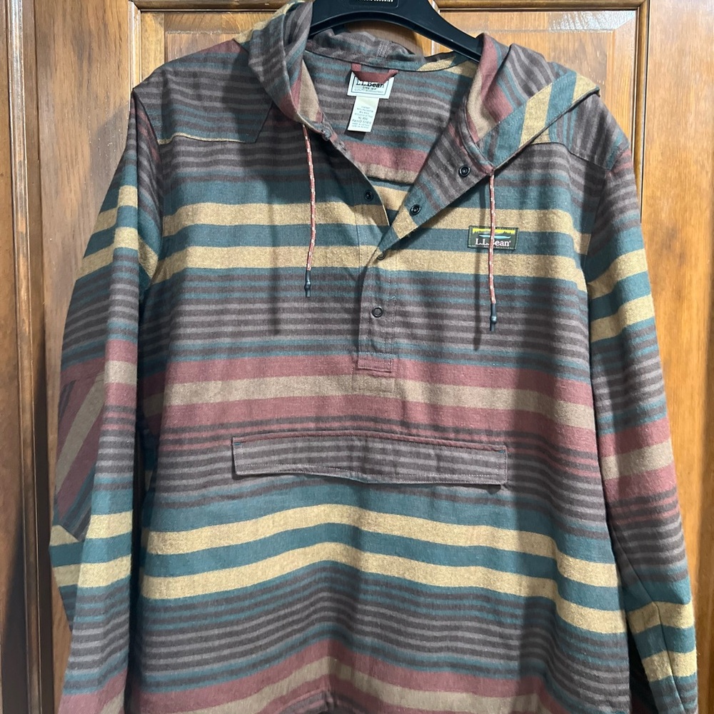 LL Bean Men's Katahdin Performance Flannel Anorak - Picture 7 of 14